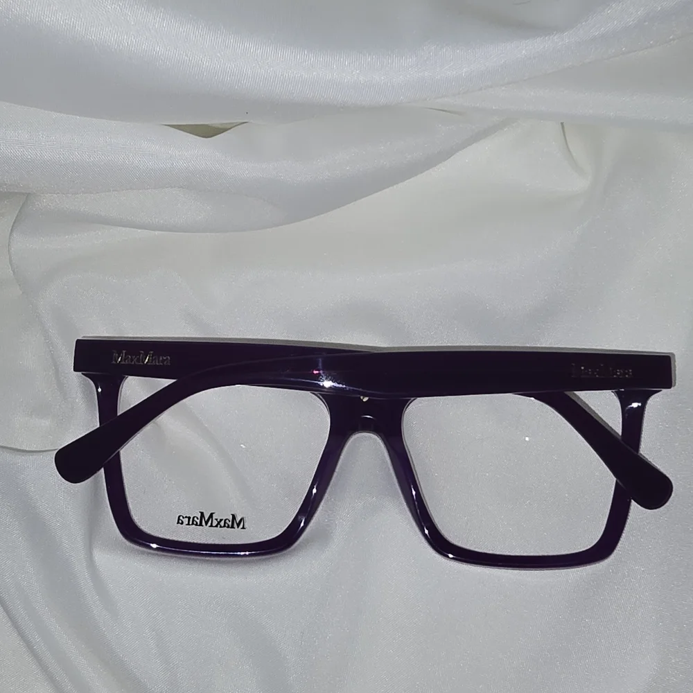 MaxMara Purple Prescription Rx Square Designer Frames Women's Glasses